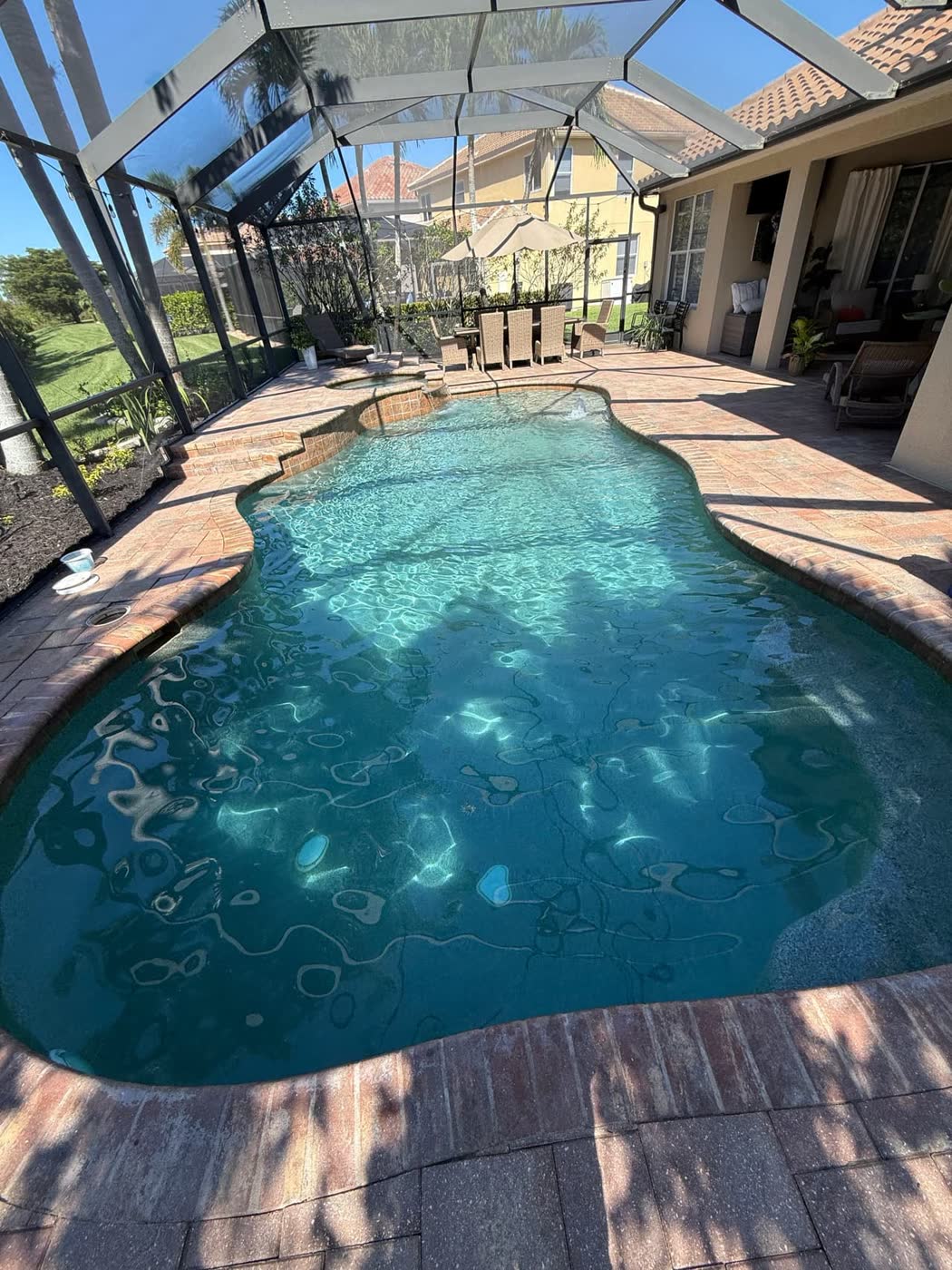 Slip-free pool deck