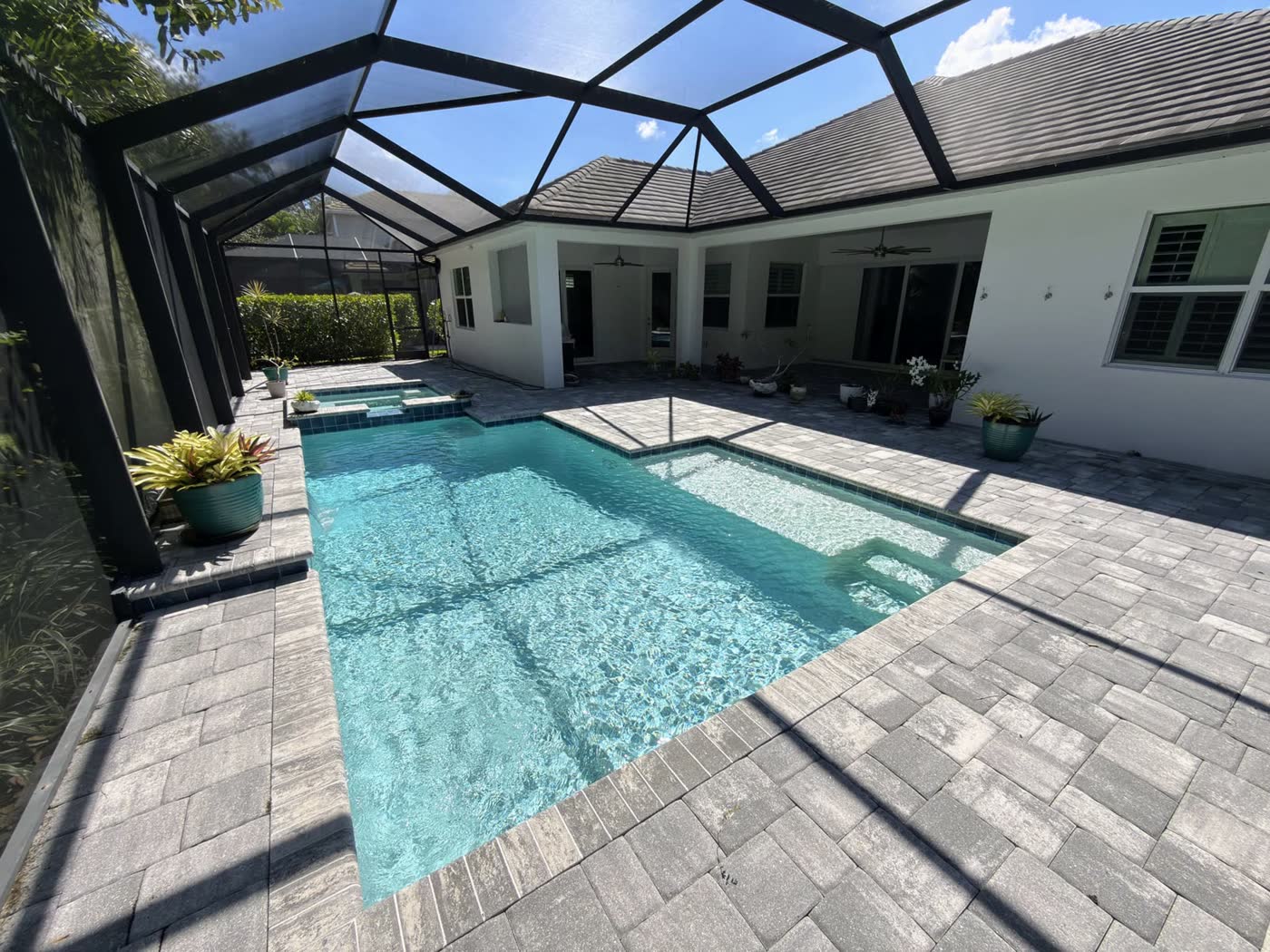 Serviced backyard pool