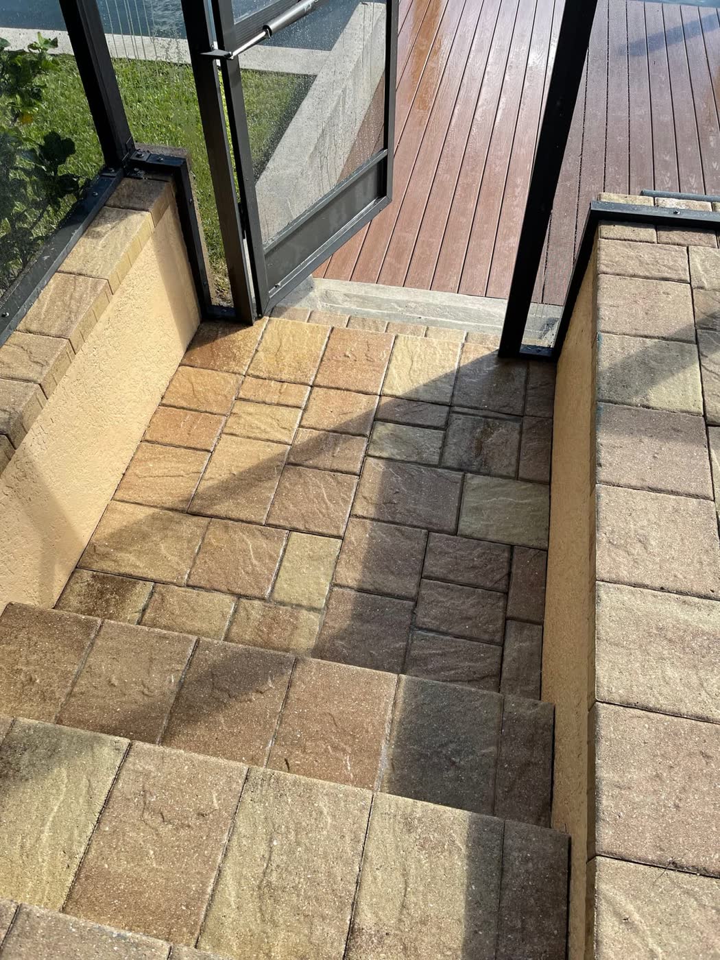 Pressure washing result