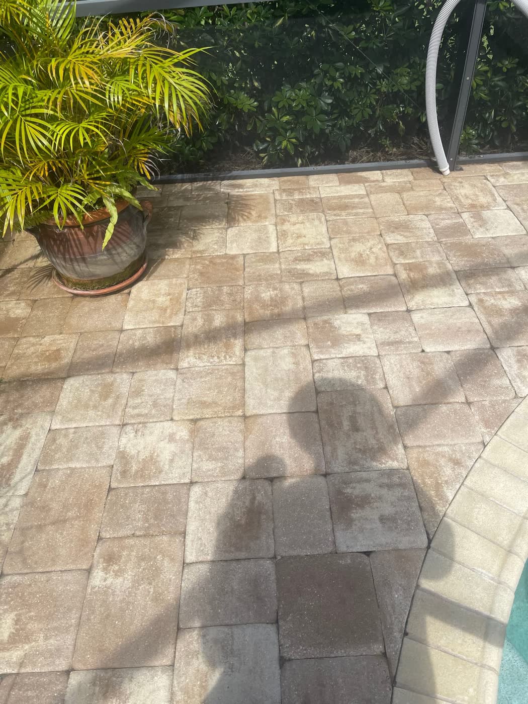 Pressure washed hardscape
