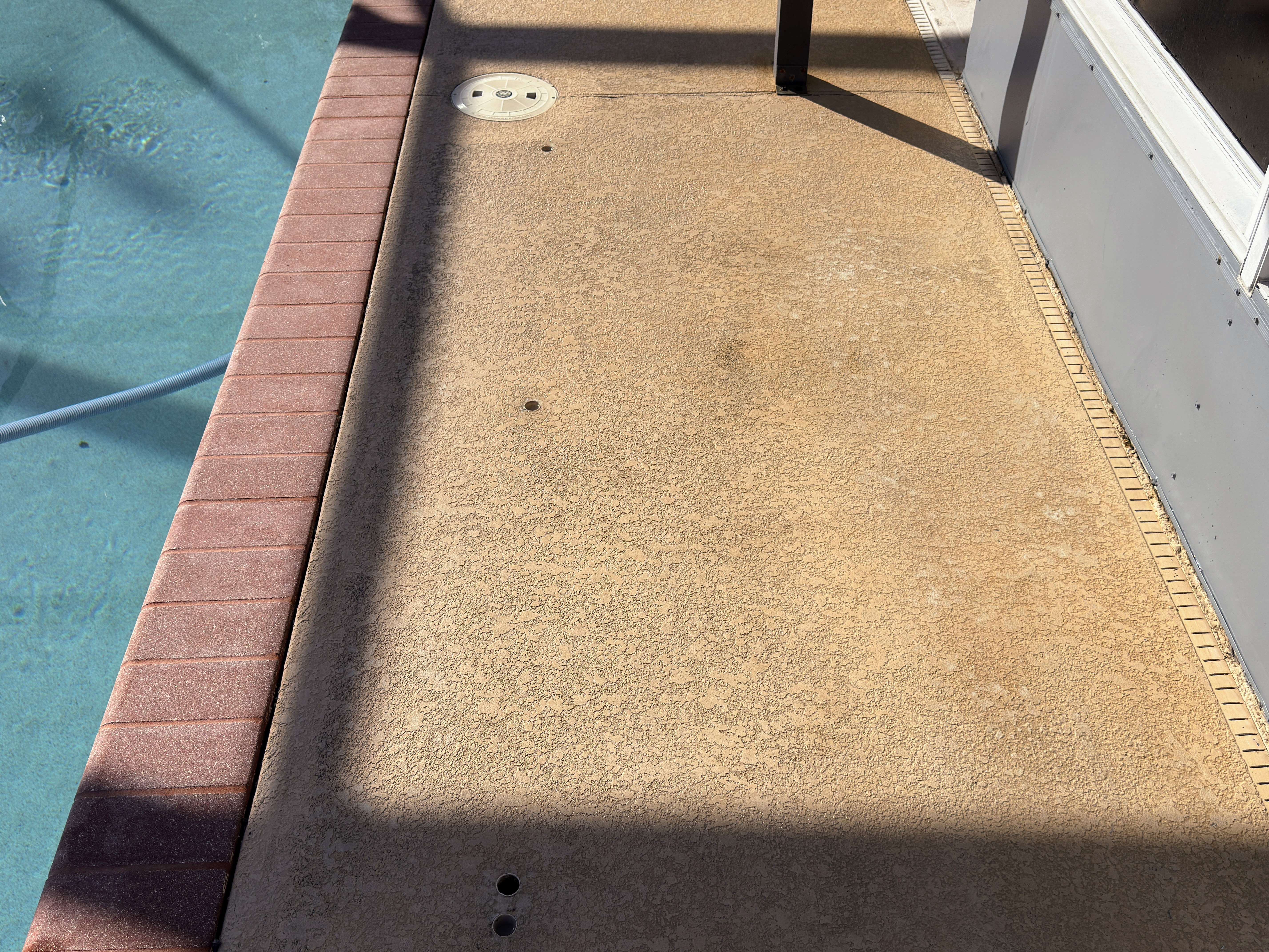 Pool deck second angle after pressure washing, Cape Coral FL